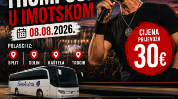 KONCERT THOMPSONA U IMOTSKOM! Prijevoz iz Splita, Solina, Kaštela i Trogira
