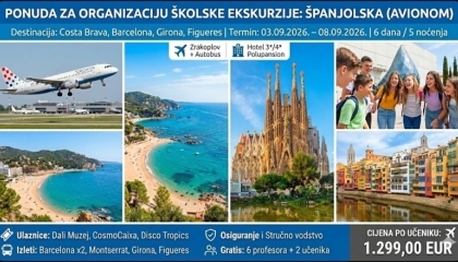ŠKOLSKA EKSKURZIJA ŠPANJOLSKA AVIONOM i BUSOM 2026