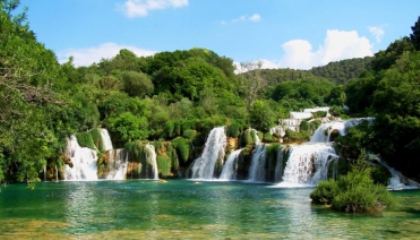 From Trogir: Krka National Park Tour with a local guide & wine tasting with Gray Line Croatia